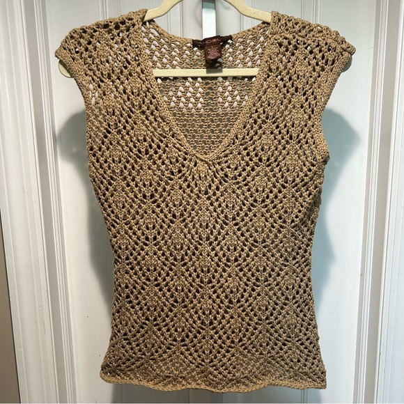 Bandolino Tops - Vintage-Inspired Bandolino Crochet Knit Sleeveless Top | Size L